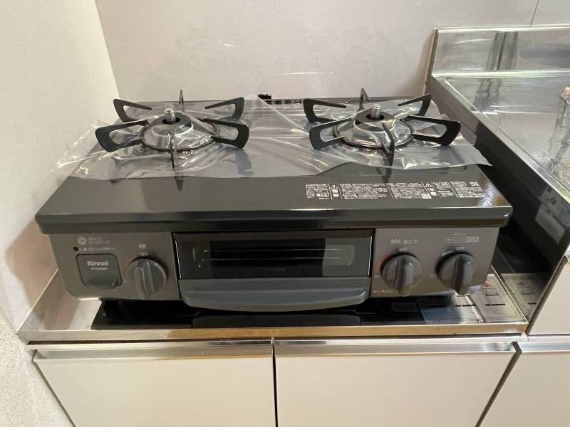 新品2口ガスコンロ付き