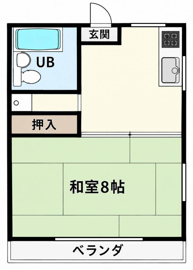 8畳の広々リビングで室内洗濯機置き場‼︎