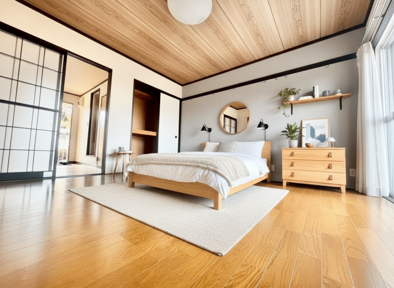 ベッドを置いてみると新居のワクワク感が高まりますね！