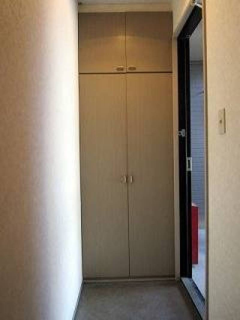 大容量の玄関用収納庫（天井から床面まで利用可能）