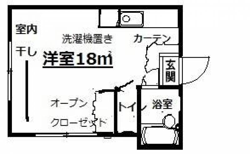 中庭に向いた　2E・２Ｄは同じ間取りですが図が反転します。