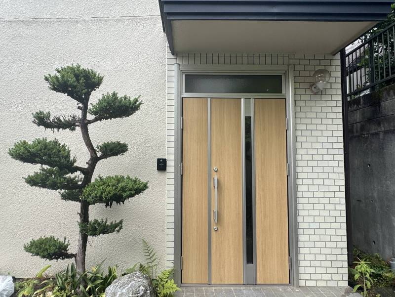 リニューアルした玄関扉はディンプルキーで安心