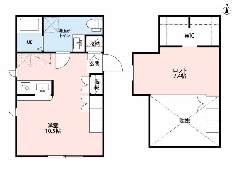 ◆10.5帖の広々居室は、天井高3.6mで開放感抜群！