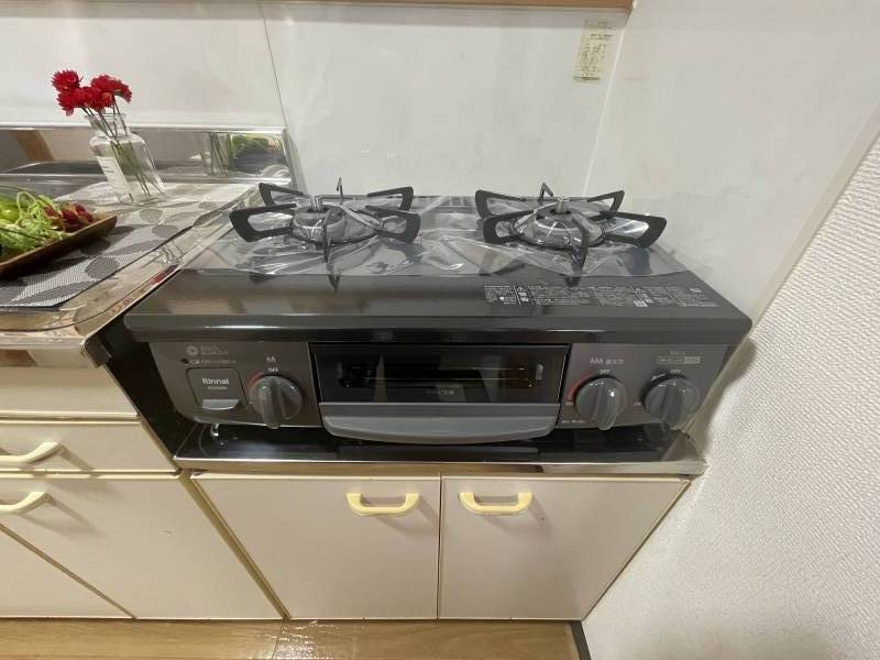 新品2口グリル付きガスコンロ