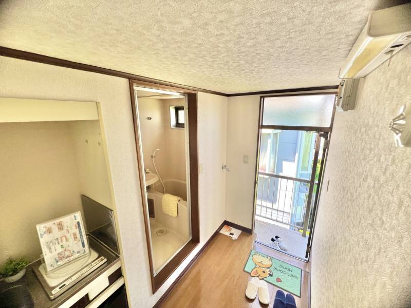 室内洗濯機置き場で便利だね