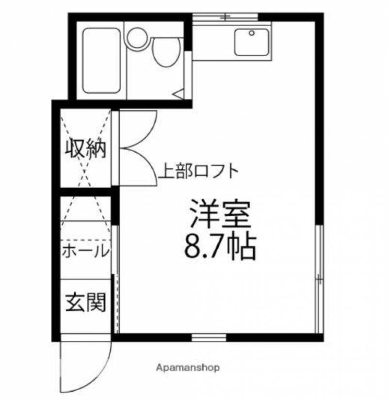 ロフト付きの少し広めのワンルーム