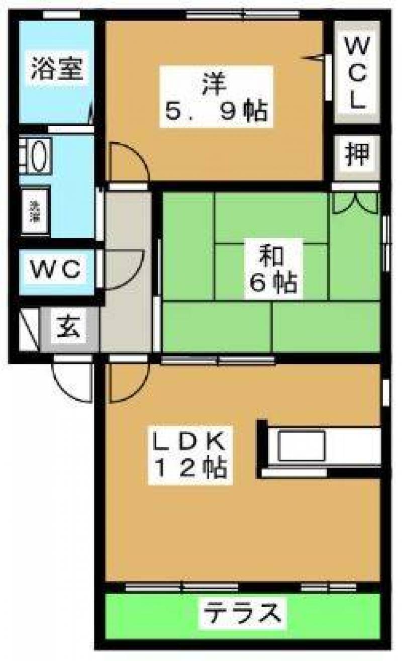 ひろびろ２LDK（56.59㎡）