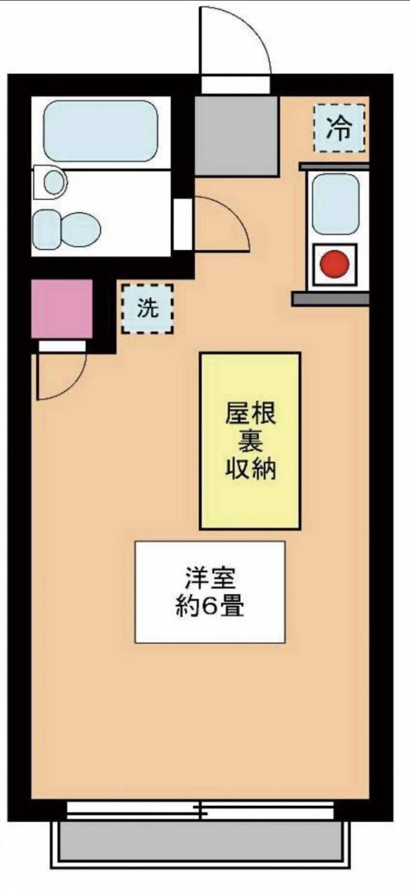 部屋によって若干配置が異なりますが設備は全て同じです