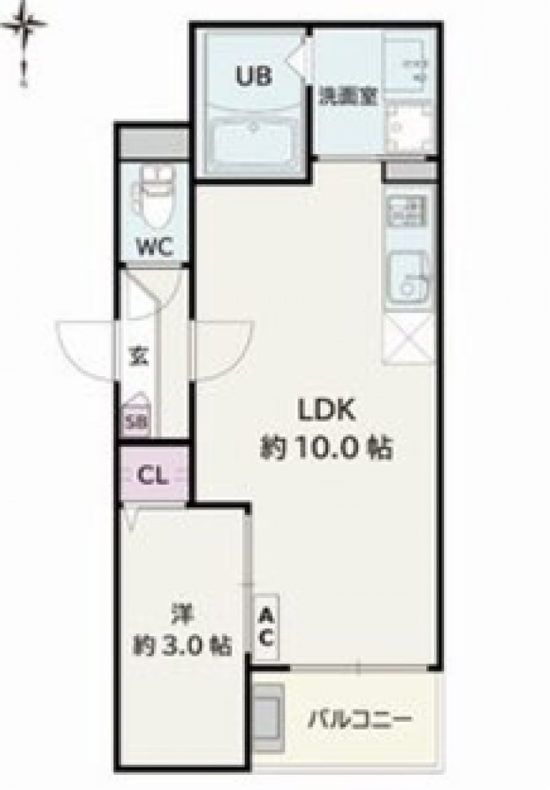 使いやすい1LDKの間取り