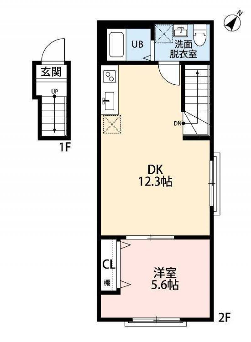 シンプルで使いやすい１LDKの間取です