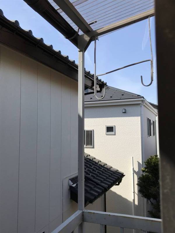 ベランダで外干しできます