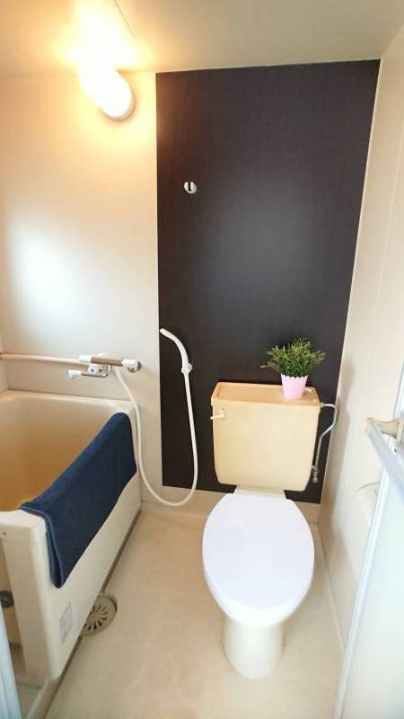 トイレ背面は落ち着いた色調