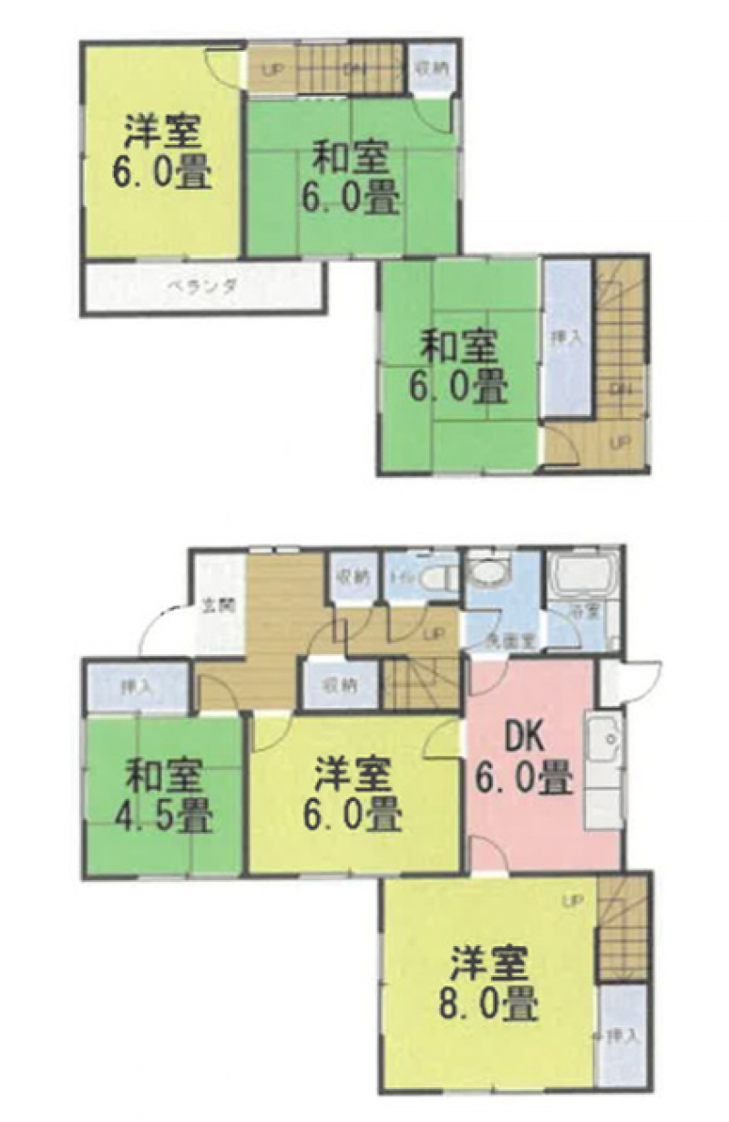 大家族に嬉しい6DK！