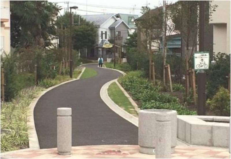 近くにきれいな遊歩道できました