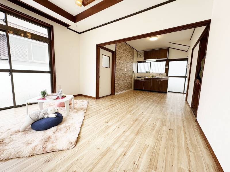 解放感のある12帖の広いリビングダイニング♬