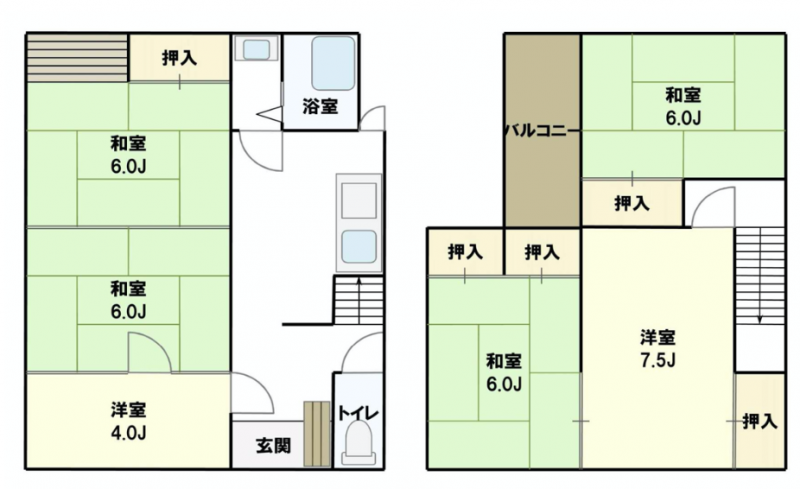 ６Kの部屋数は大家族にも対応