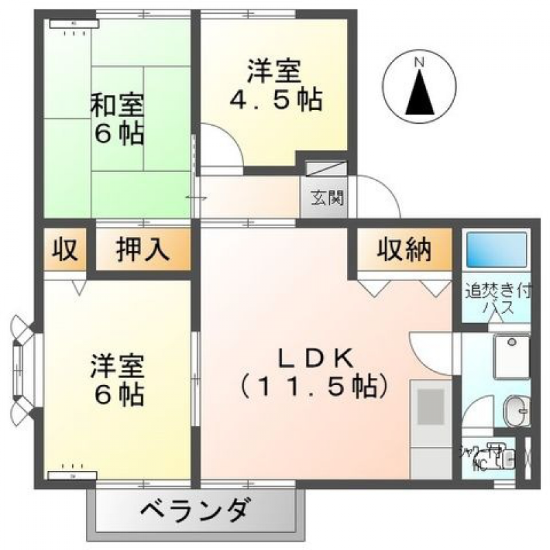 ３LDKの間取りなので、ご夫婦とお子様でも生活可能です。