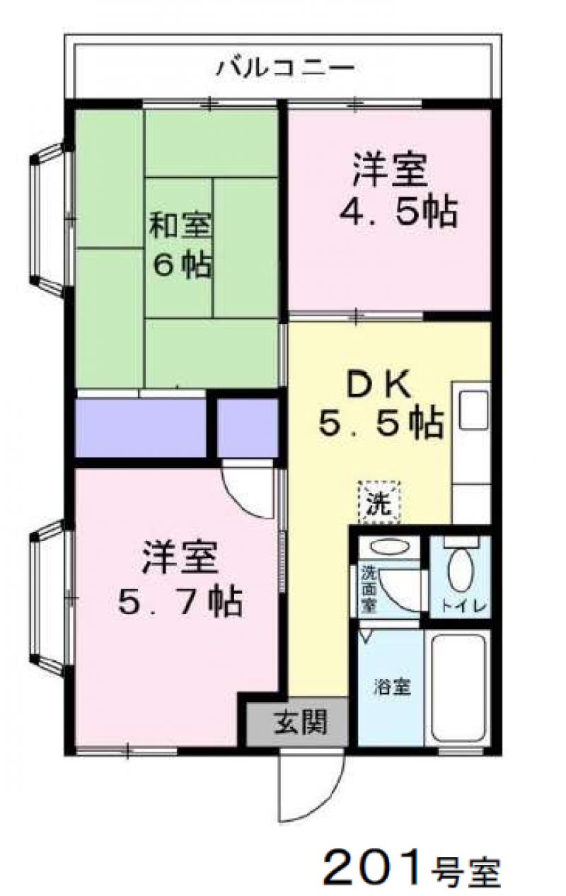 ３DKでゆったり過ごせます