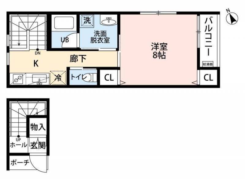1階専用玄関から続く、あなただけのプライベート空間です♪