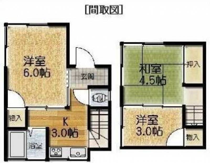 間取り図
収納スペース充実
