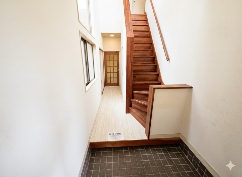 玄関は広くて使いやすいです。大型シューズボックスが置けます。