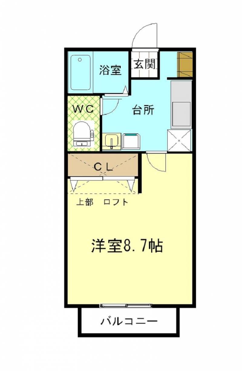 ロフト付き、綺麗なお部屋です。