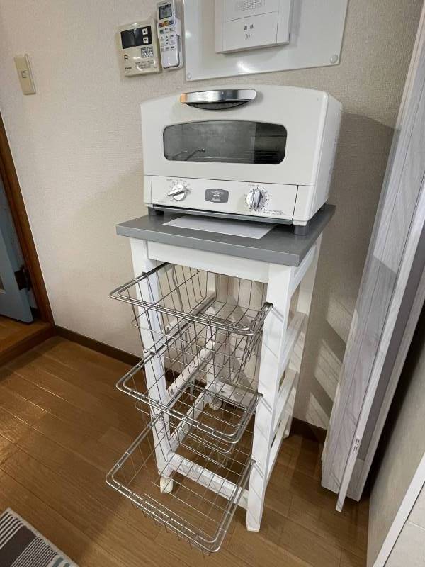 アラジンのトースター。台は調理にも使えます。