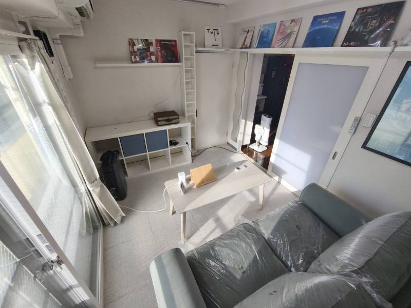 二重窓　ポリカーボネート洋風襖　LPプレーヤー