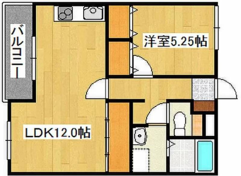48㎡のゆとりある1LDKです