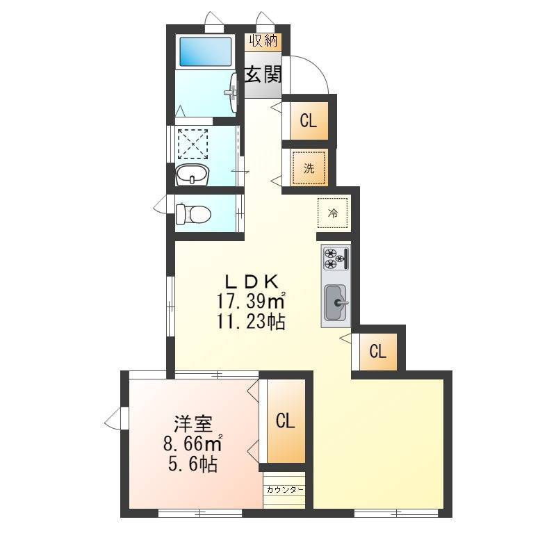 採光良し。書斎兼寝室にもなるお部屋。エアコン2台つき