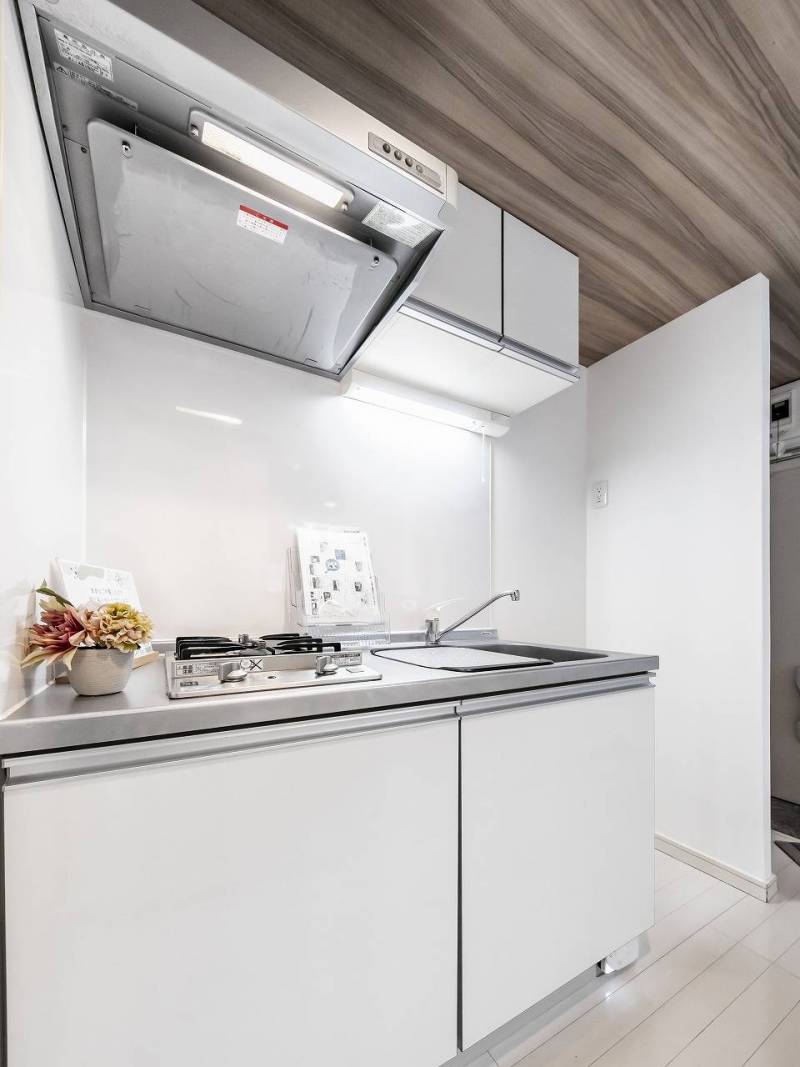 コンロ2口あり。一人暮らしにぴったり