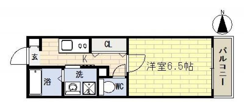 東向きのお部屋です