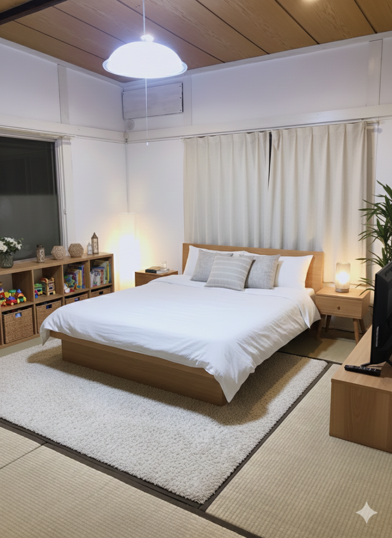 2階の和室をバーチャルステージングじました。