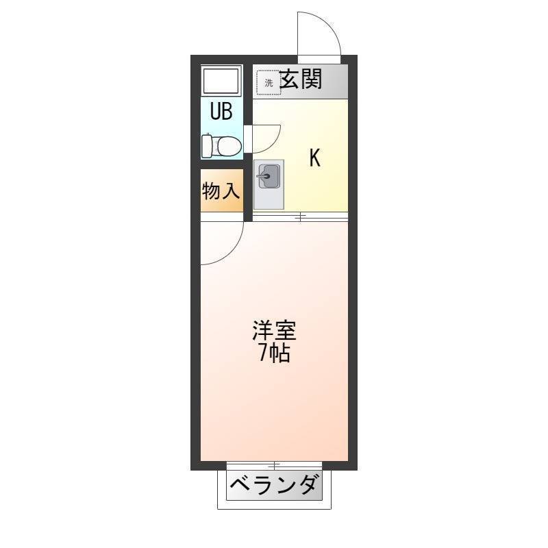 南向きで明るいです♪
室内洗濯機置き場あり♪
