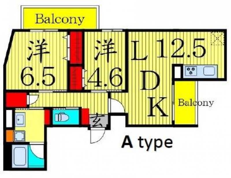 独立性の高い2LDK