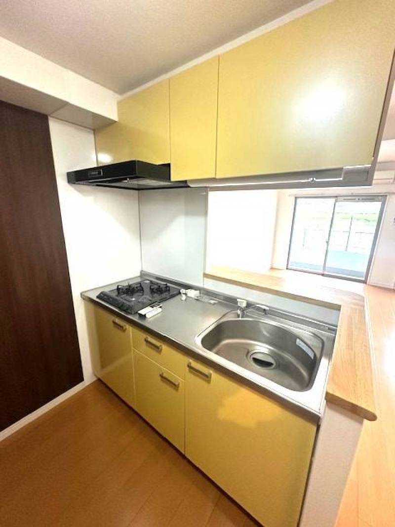 ガスコンロ付でオシャレなシステムキッチンです♪