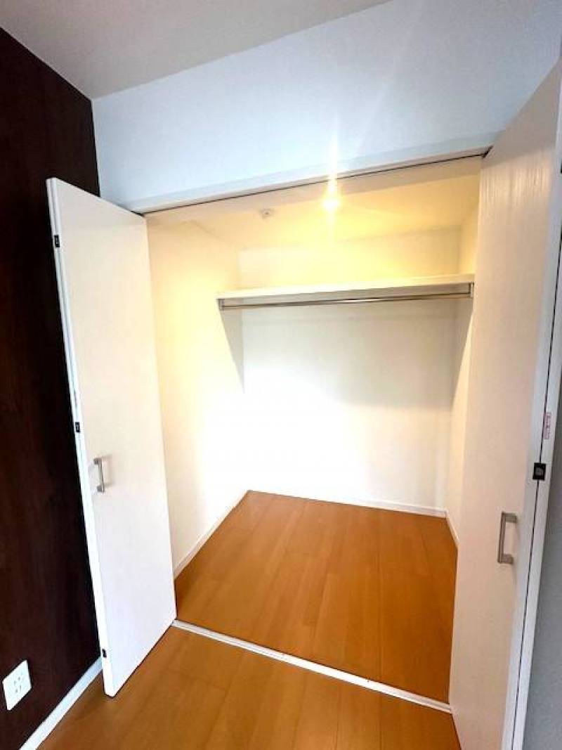 収納もしっかりできるウォークインクローゼットです。