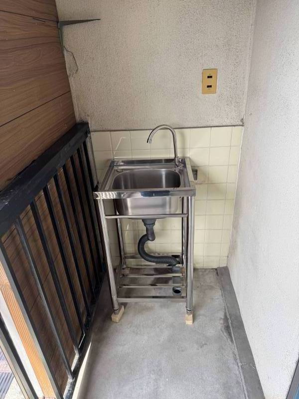 ベランダに水道あり！