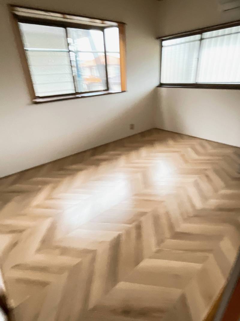 へリーンボーンのクッションフロアで気分上々♪