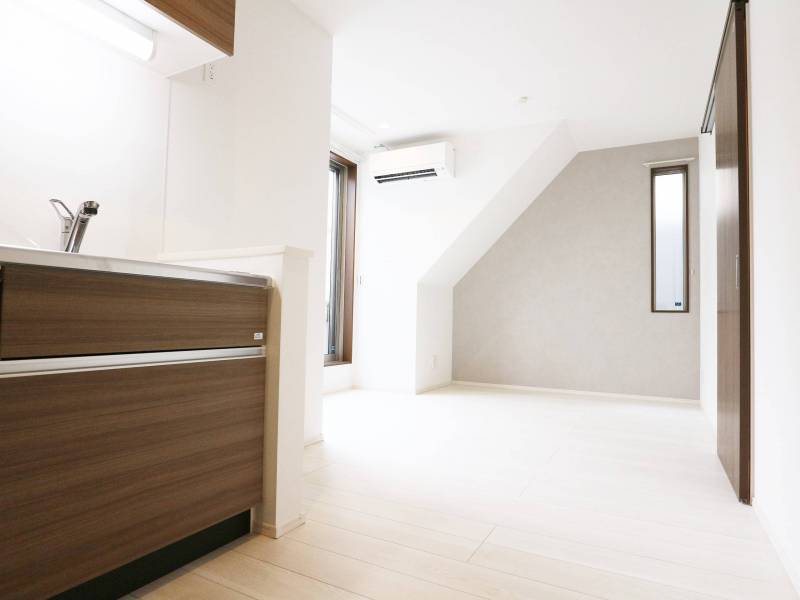 カウンターキッチン 広いシンクにビルトインの2口ガスコンロ♪