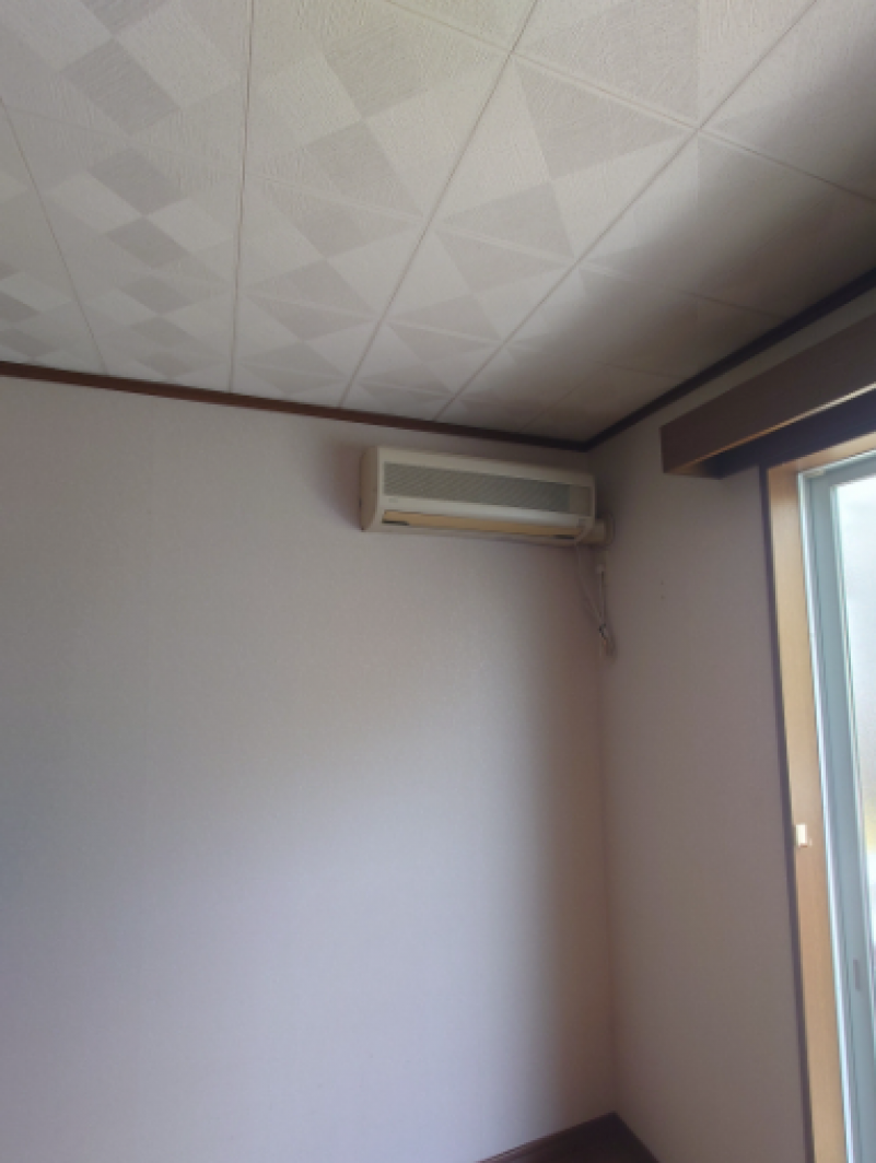 エアコン付きで快適な室内