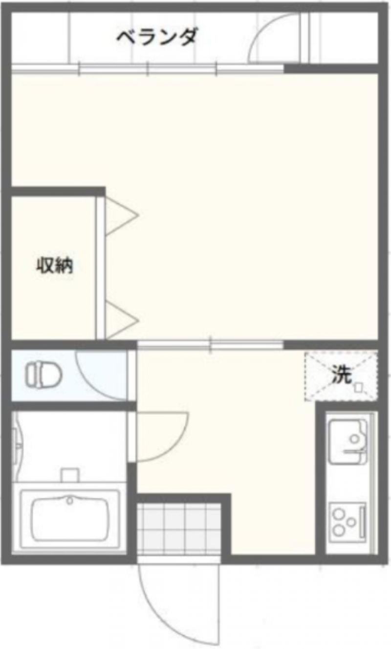 居室部分は約11畳近くあり広々！