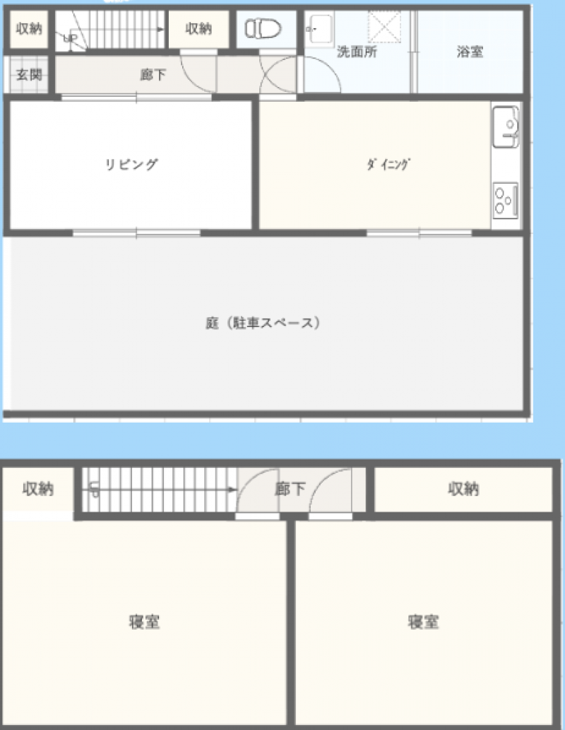 ファミリーでも広々の３DKです