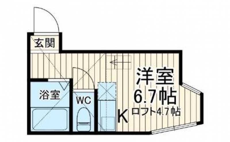コンパクトで過ごしやすい間取りです。バス・トイレも別です。