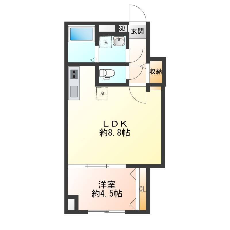 30㎡超の広々とした１LDKです‼️