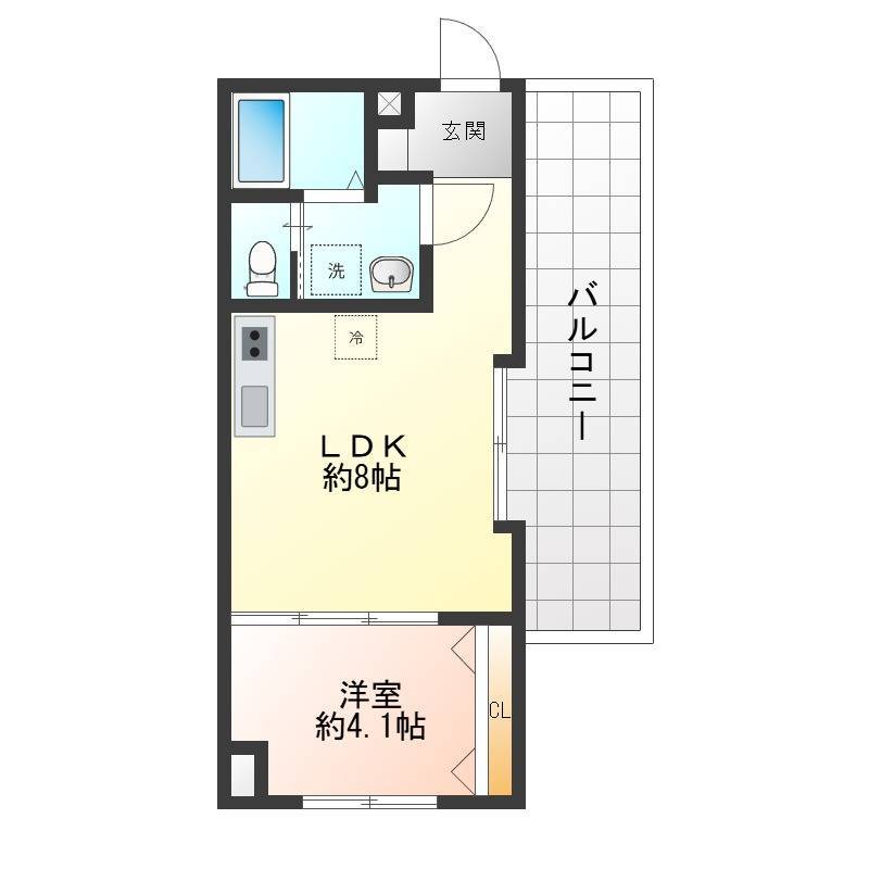 貴重なルーフバルコニー付きのお部屋です。