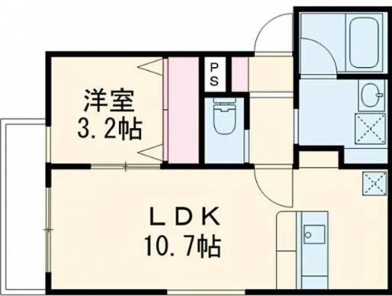 1LDK 35㎡ 角部屋。ナノイーが標準で付いています。