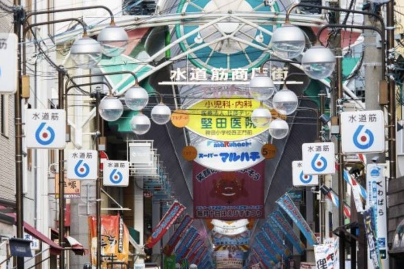 朝ドラロケ地にもなった水道筋商店街もすぐそこ！
