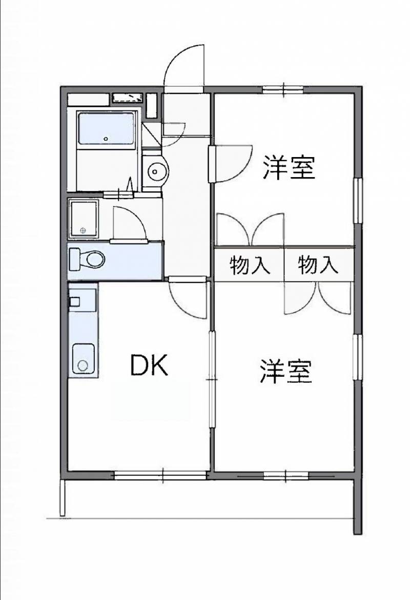 実際の間取りは反転です