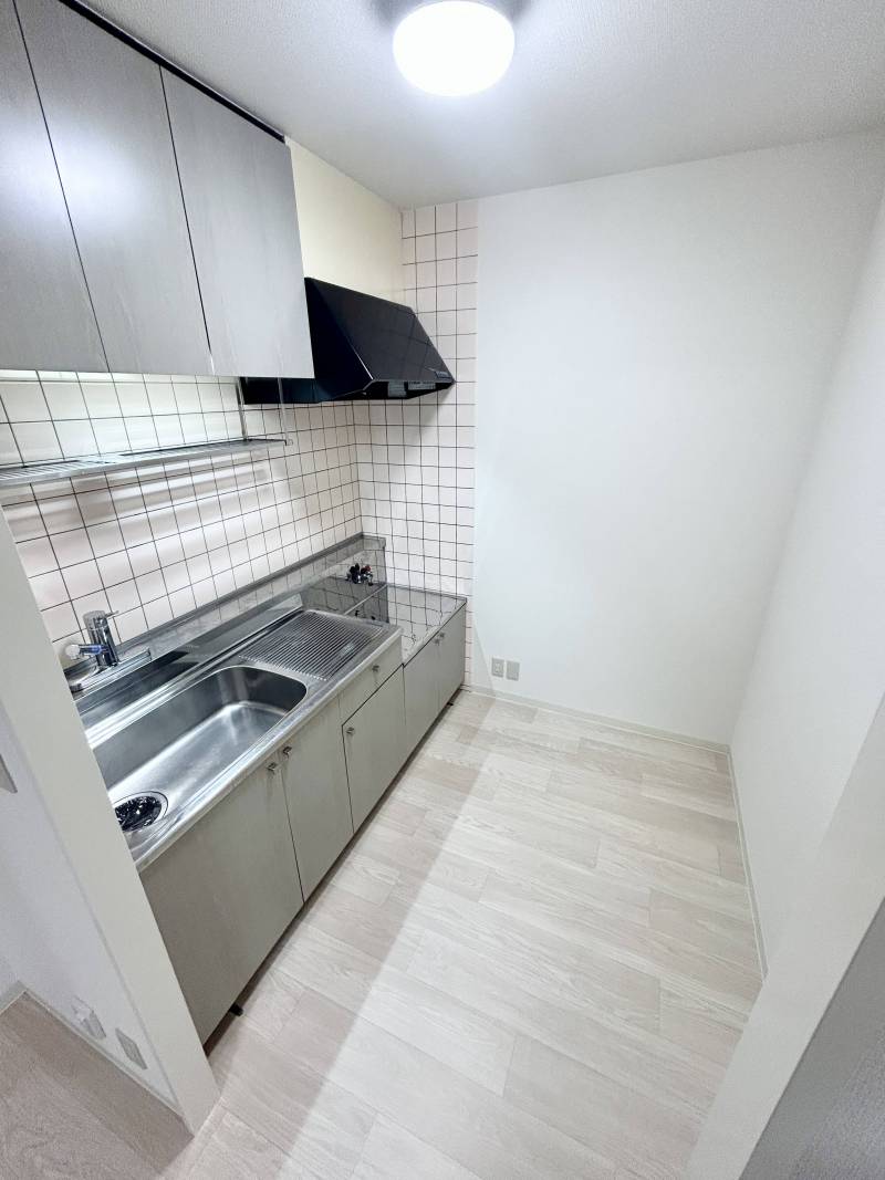 キッチンも綺麗♪水栓もシングルレバー混合水栓に交換済み♪